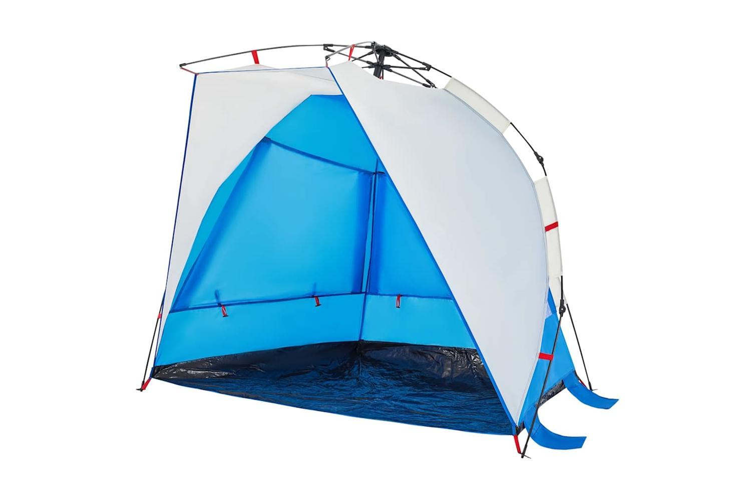 Vidaxl Beach Tent 2-person Azure Blue Quick Release Waterproof-6