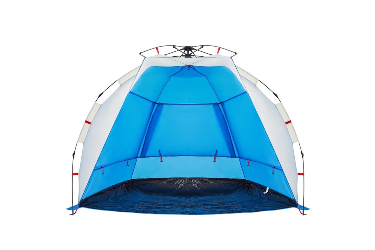 Vidaxl Beach Tent 2-person Azure Blue Quick Release Waterproof-7