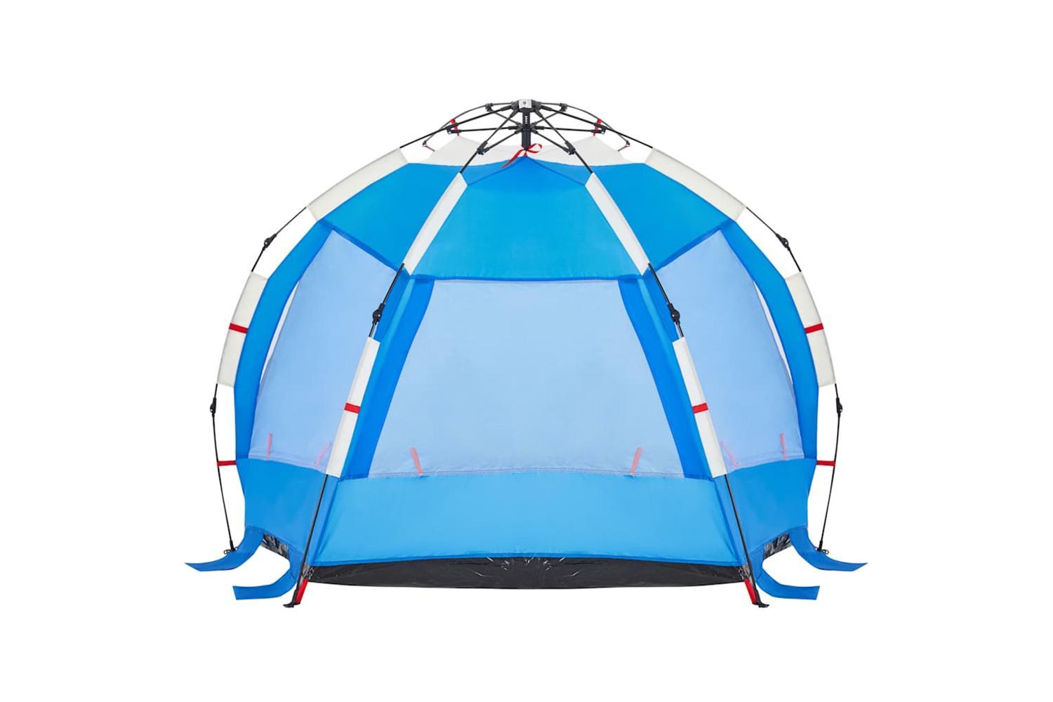 Vidaxl Beach Tent 2-person Azure Blue Quick Release Waterproof-8