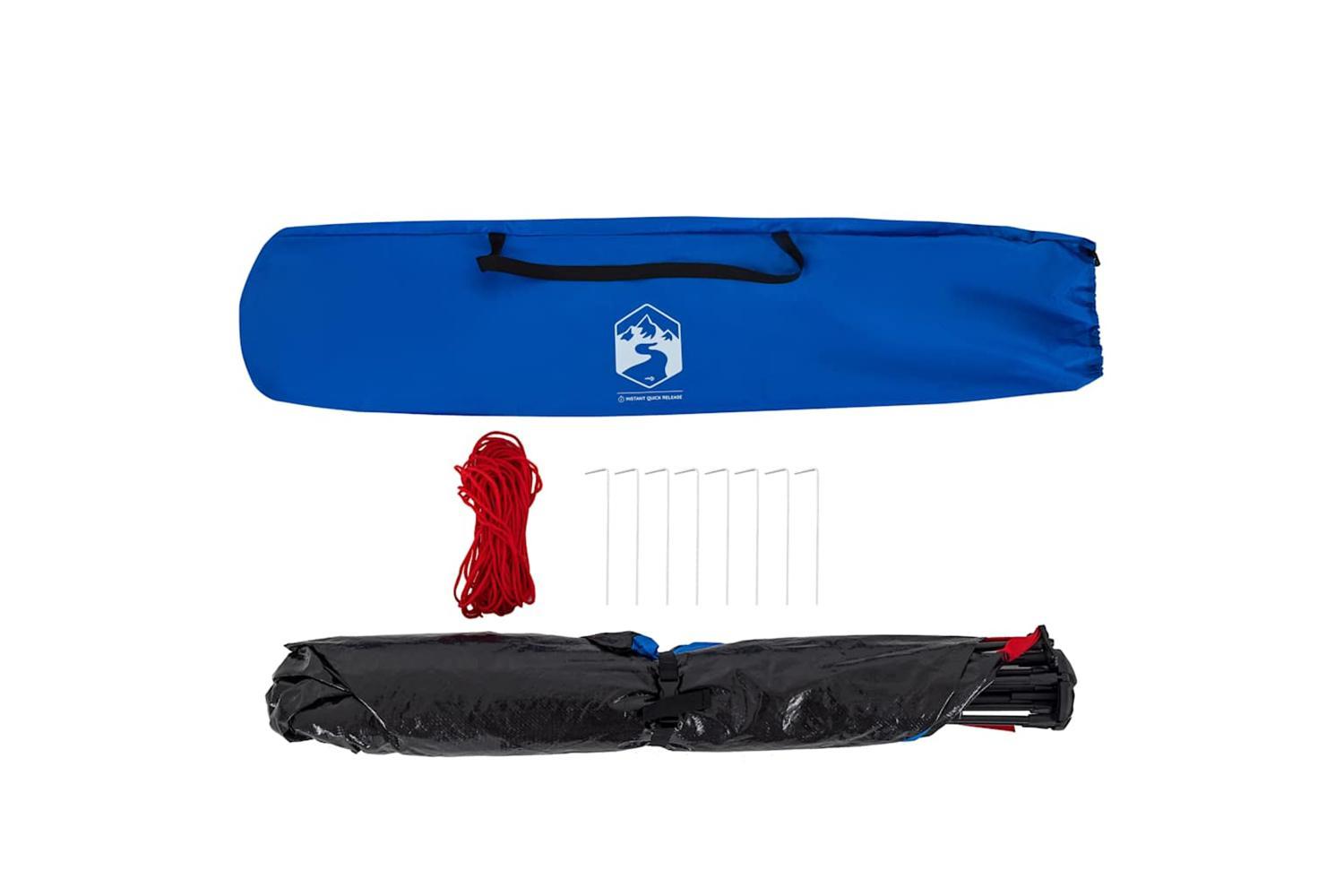 Vidaxl Beach Tent 2-person Azure Blue Quick Release Waterproof-10