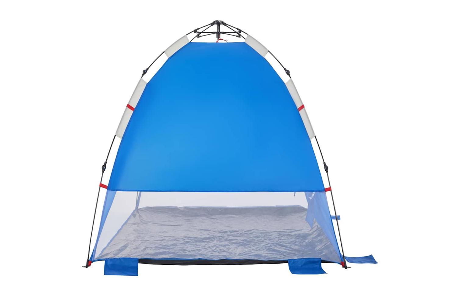Vidaxl Beach Tent 2-person Azure Blue Quick Release Waterproof-7