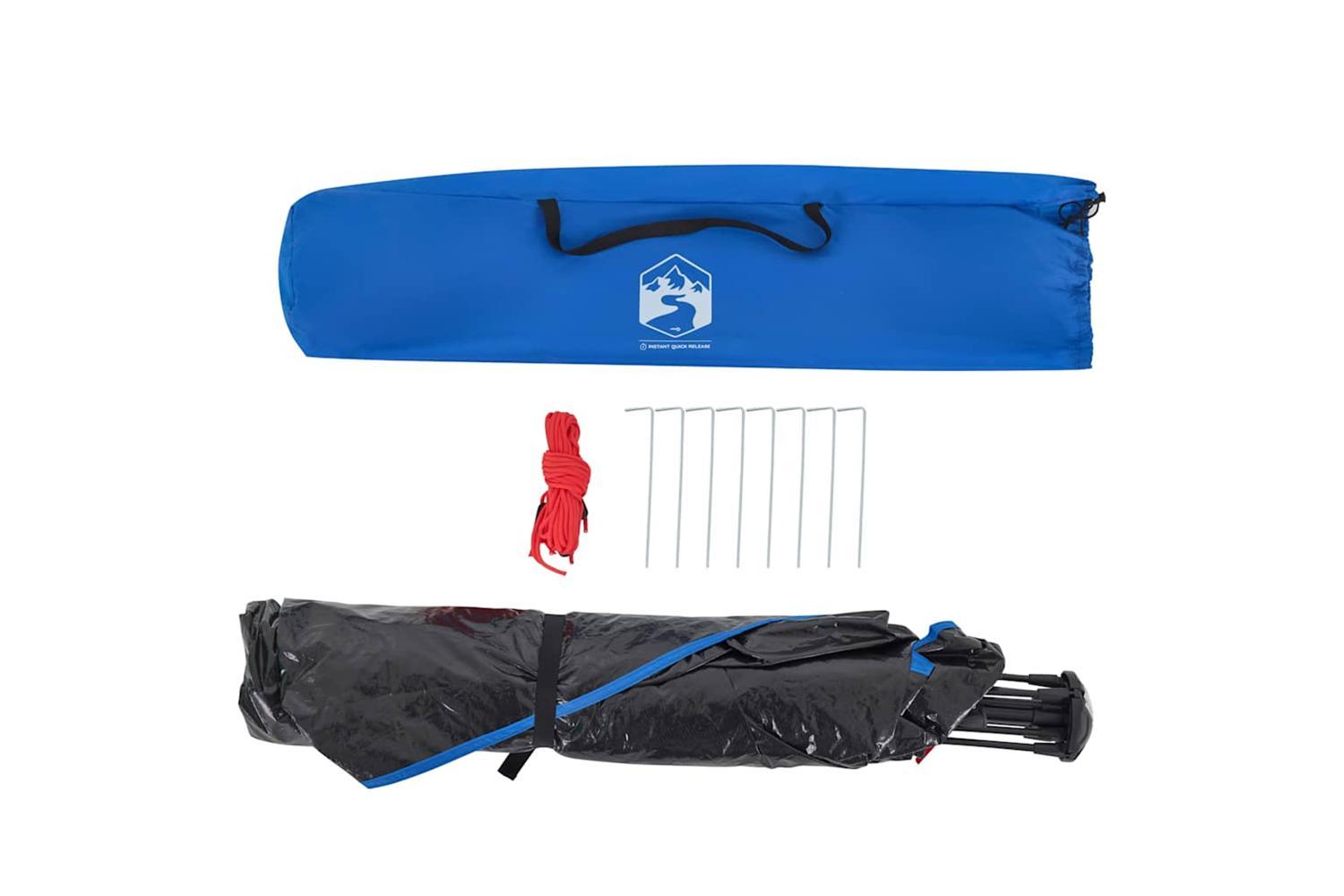 Vidaxl Beach Tent 2-person Azure Blue Quick Release Waterproof-10
