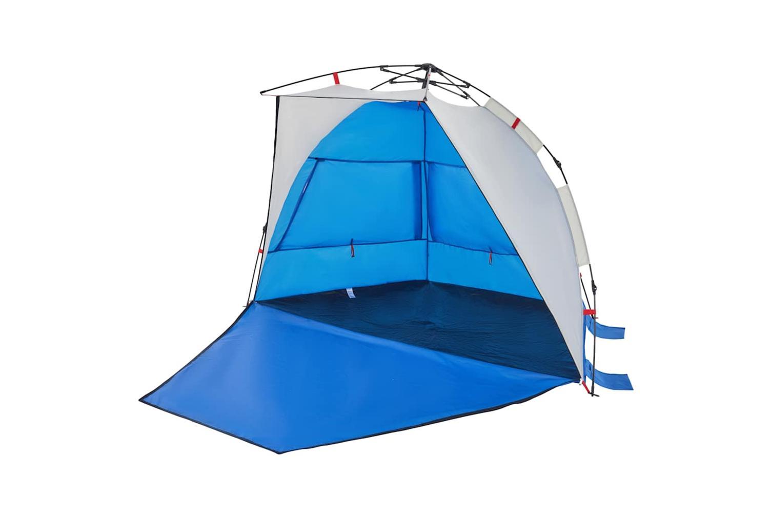 Vidaxl Beach Tent 2-person Azure Blue Quick Release Waterproof-5