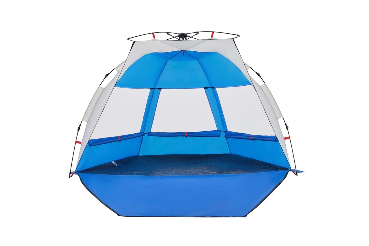 Vidaxl Beach Tent 2-person Azure Blue Quick Release Waterproof-8