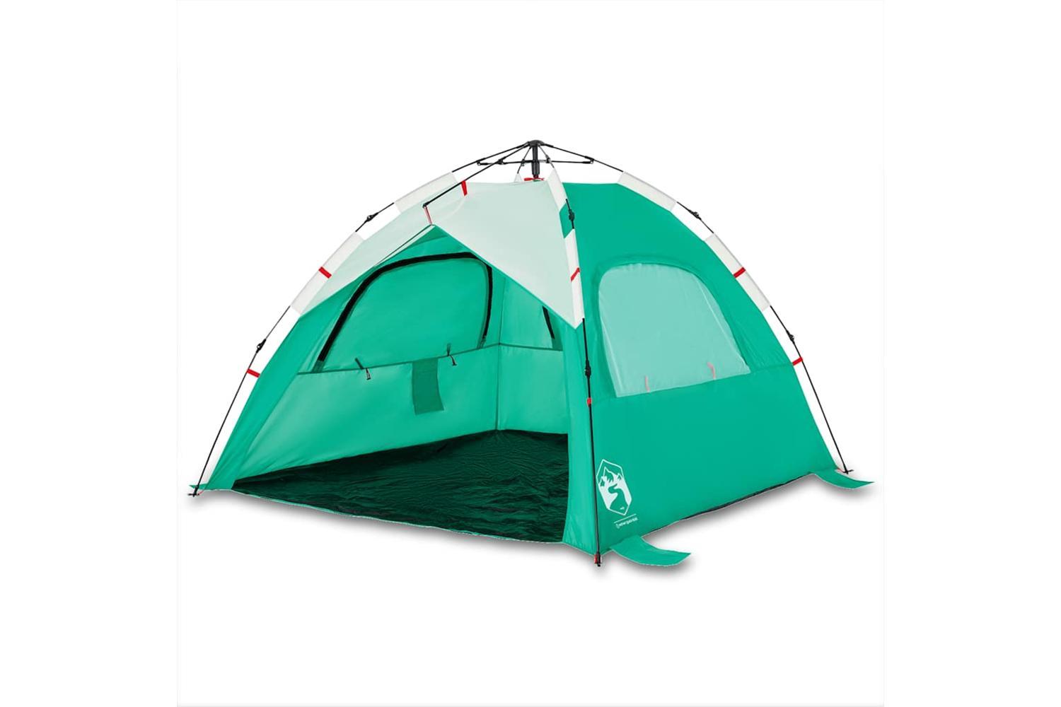 Vidaxl Beach Tent 3-person Sea Green Quick Release Waterproof-2