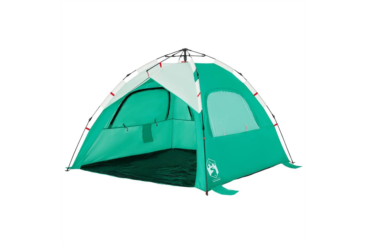 Vidaxl Beach Tent 3-person Sea Green Quick Release Waterproof-4