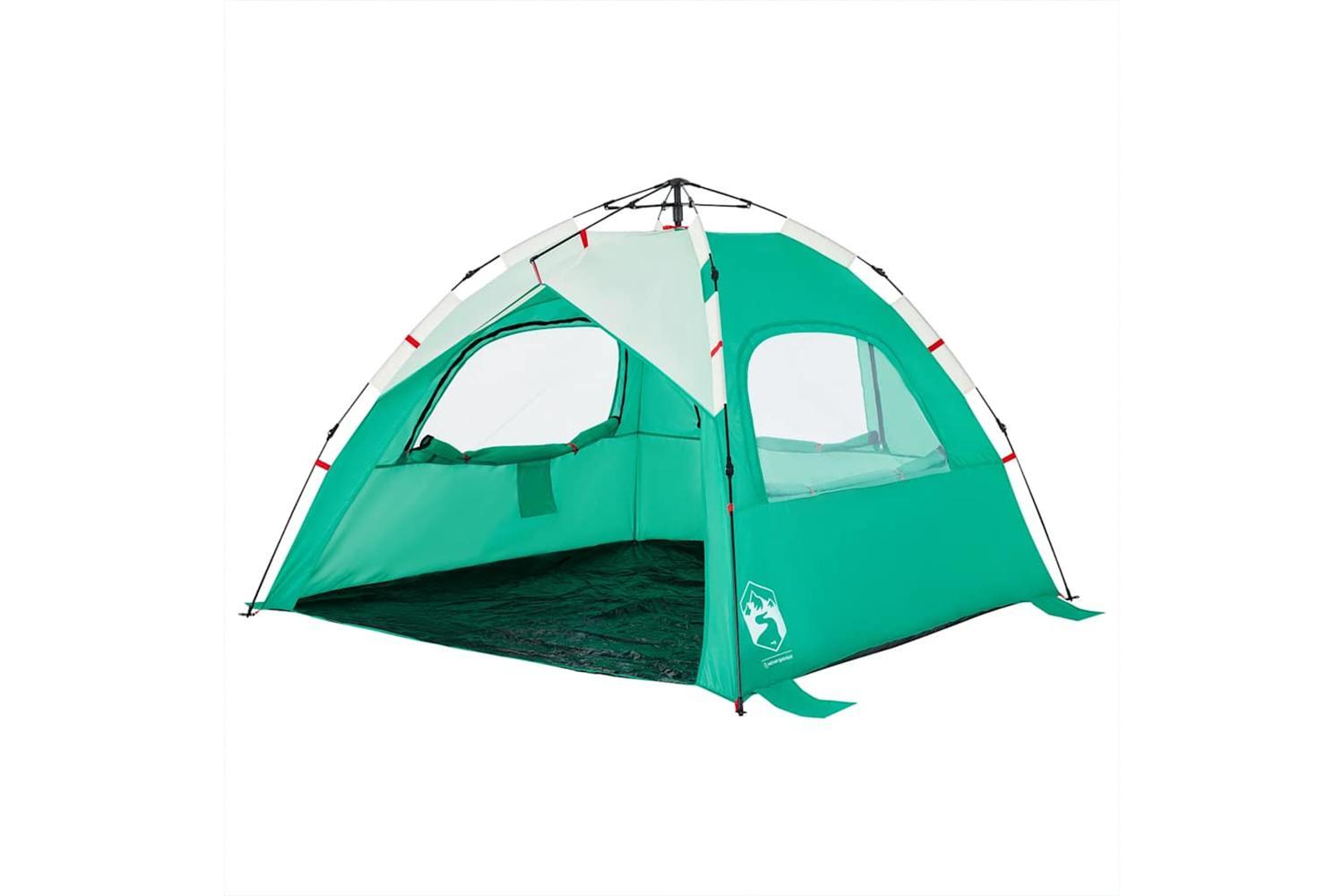 Vidaxl Beach Tent 3-person Sea Green Quick Release Waterproof-5