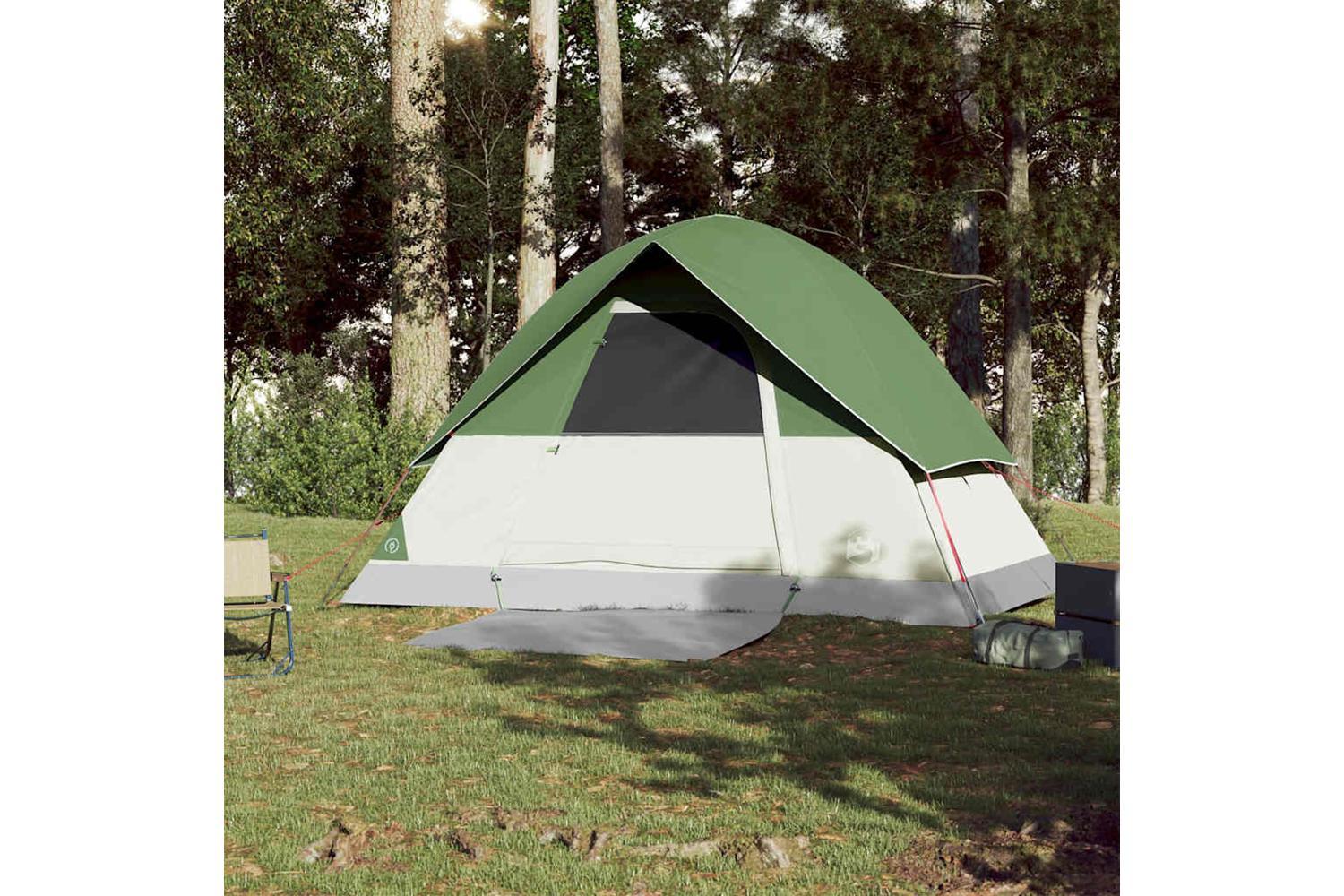 Vidaxl Camping Tent Dome 3-person Green Waterproof-3