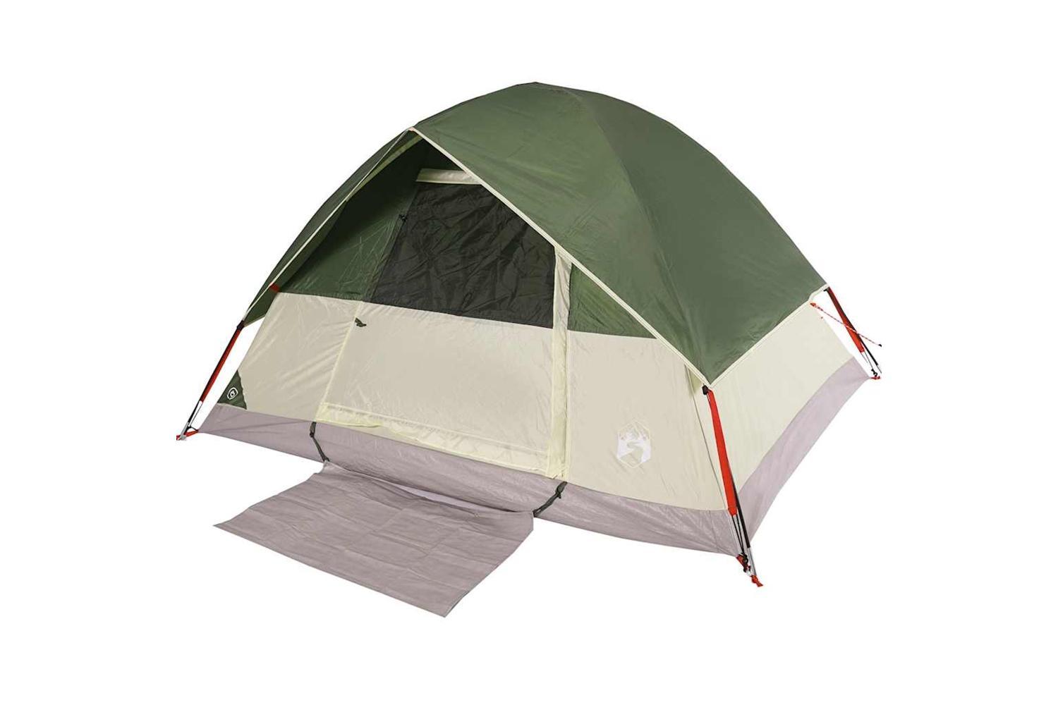 Vidaxl Camping Tent Dome 3-person Green Waterproof-4