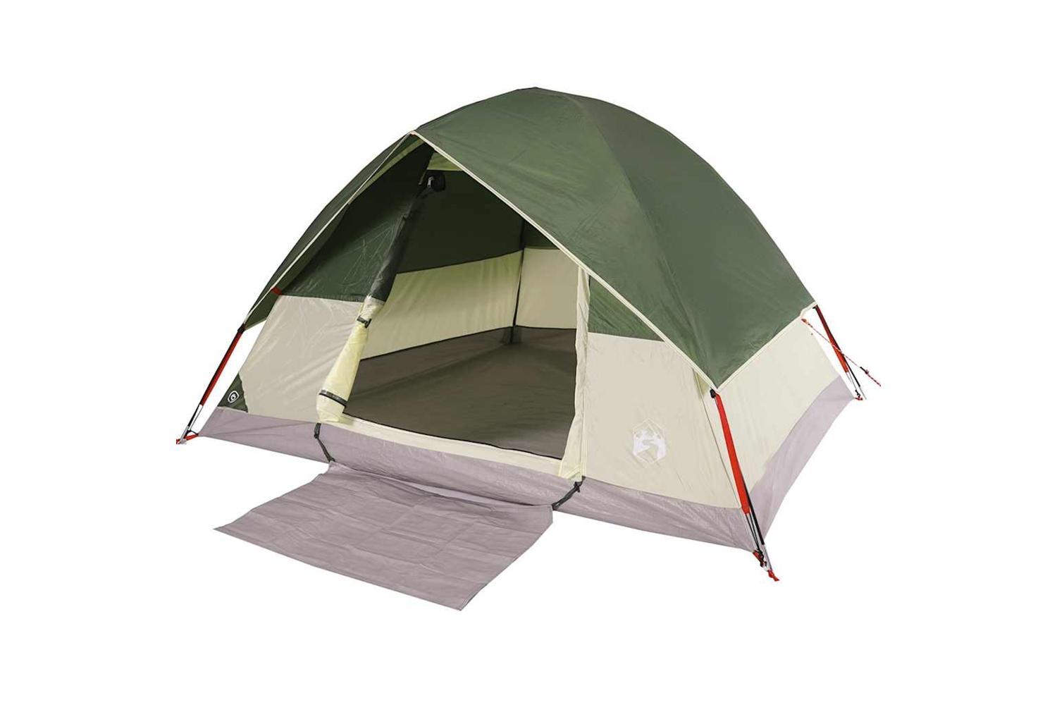 Vidaxl Camping Tent Dome 3-person Green Waterproof-5