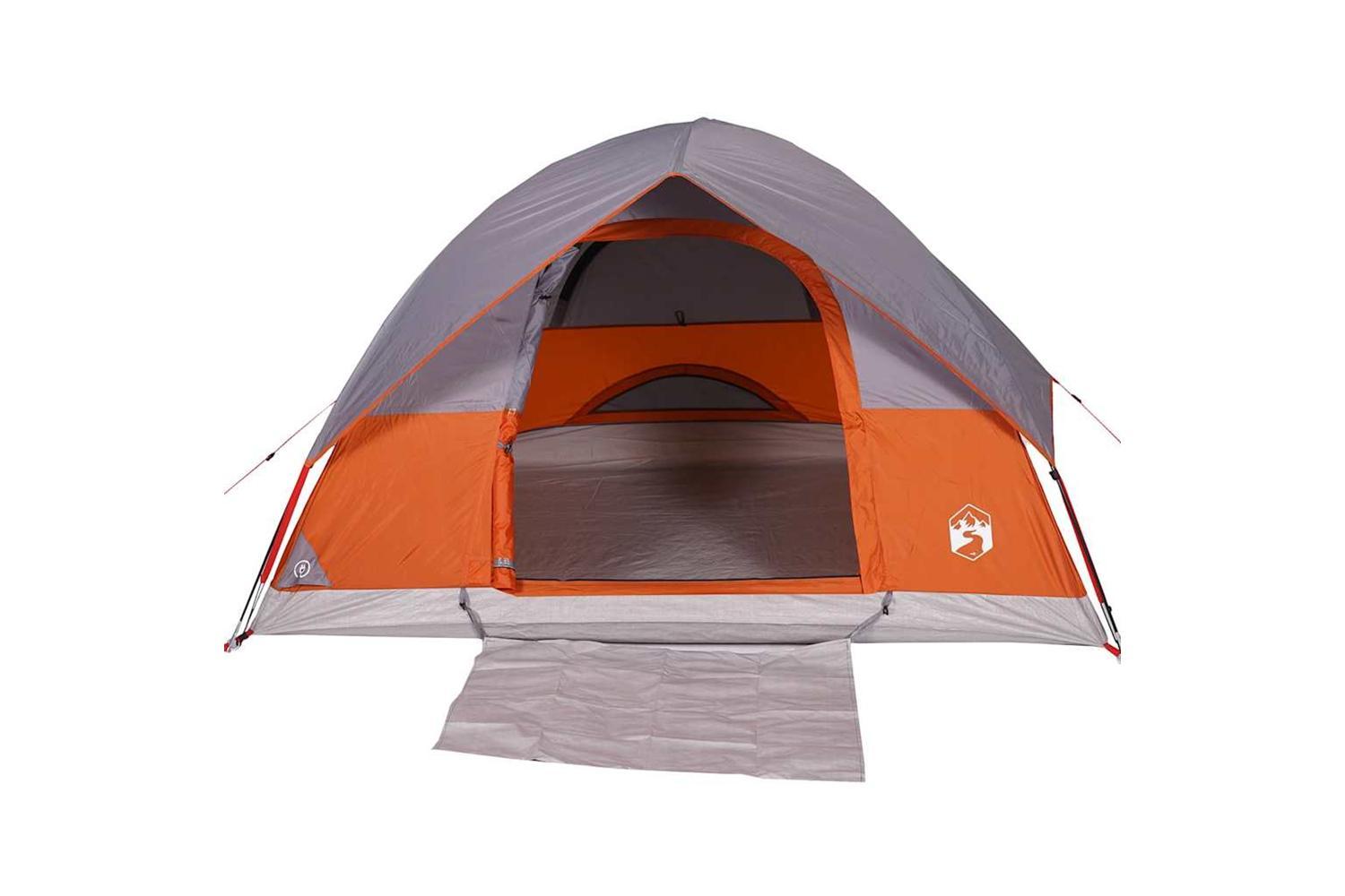 Vidaxl Camping Tent Dome 3-person Orange Waterproof-6