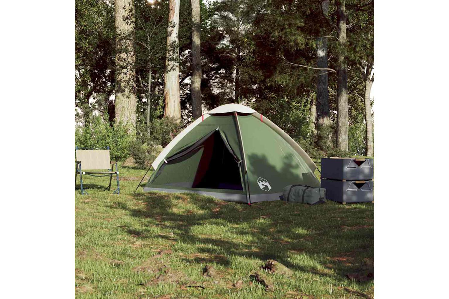 Vidaxl Camping Tent Dome 2-person Green Waterproof-4