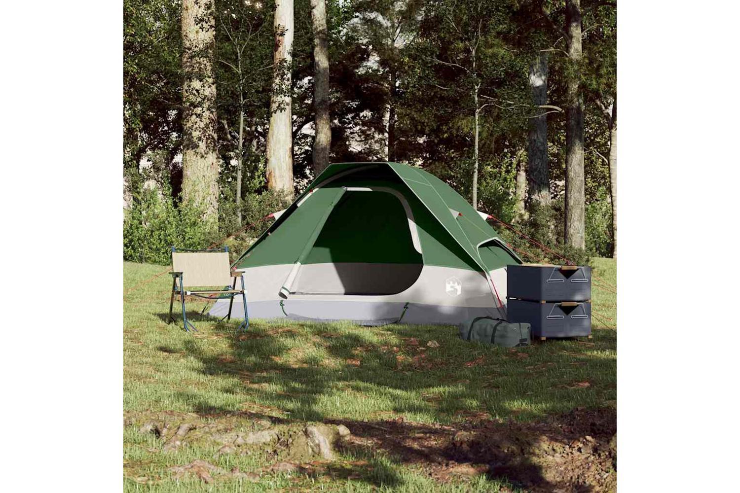Vidaxl Camping Tent Dome 2-person Green Waterproof-3
