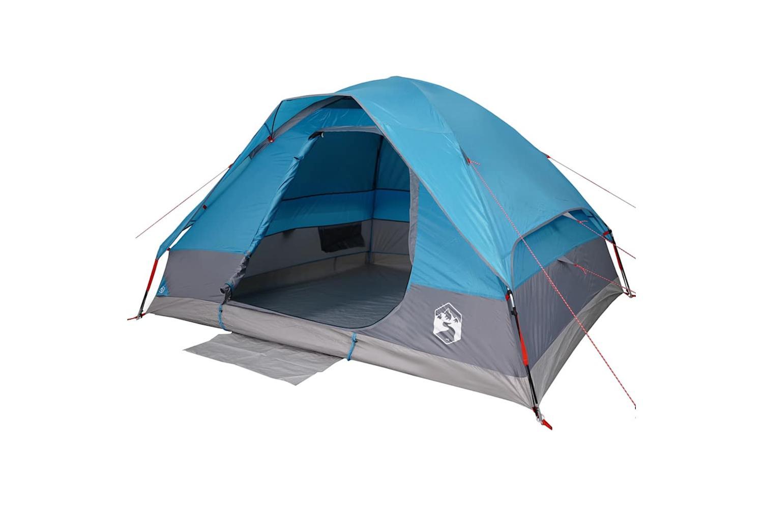 Vidaxl Camping Tent Dome 4-person Blue Waterproof-5