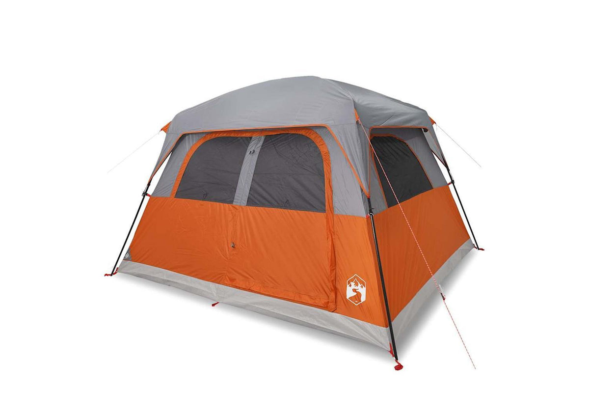 Vidaxl Family Tent Cabin 6-person Orange Waterproof-2