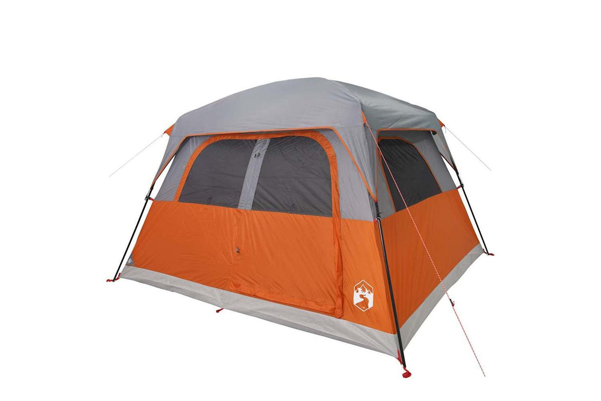 Vidaxl Family Tent Cabin 6-person Orange Waterproof-4