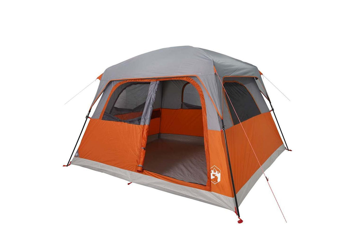 Vidaxl Family Tent Cabin 6-person Orange Waterproof-5