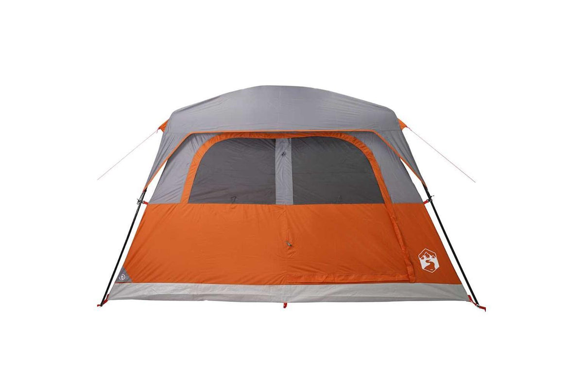 Vidaxl Family Tent Cabin 6-person Orange Waterproof-6