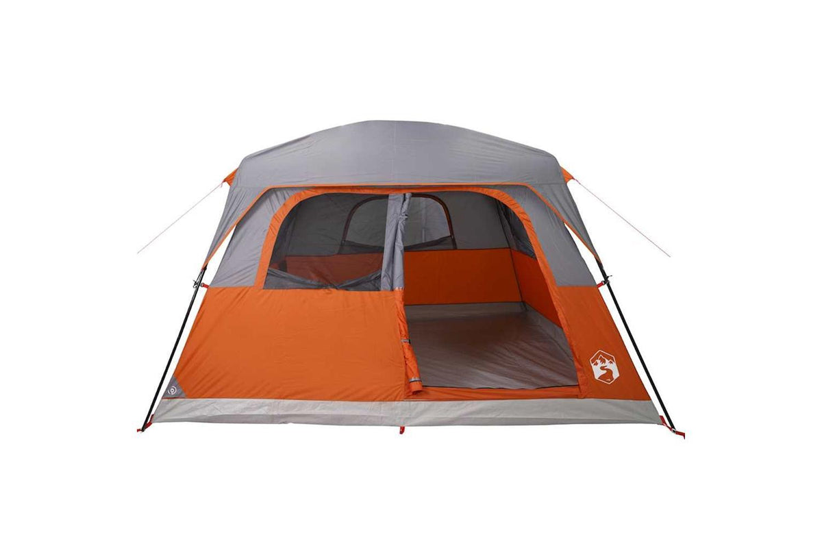 Vidaxl Family Tent Cabin 6-person Orange Waterproof-7