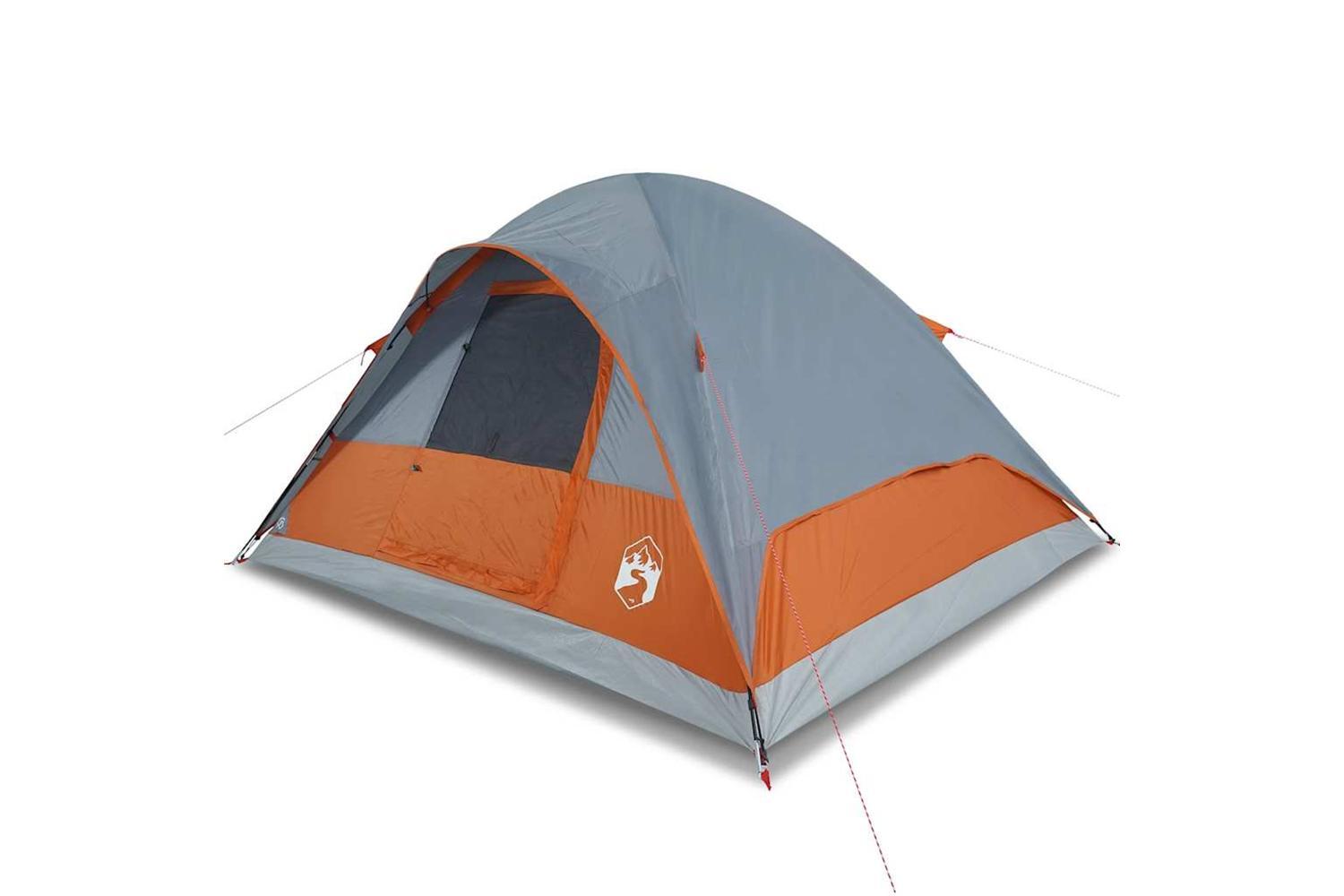 Vidaxl Family Tent Dome 6-person Orange Waterproof-2