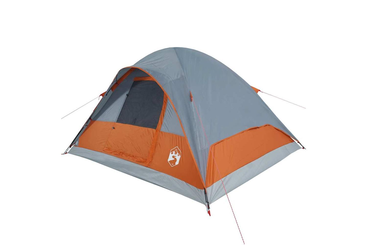 Vidaxl Family Tent Dome 6-person Orange Waterproof-4