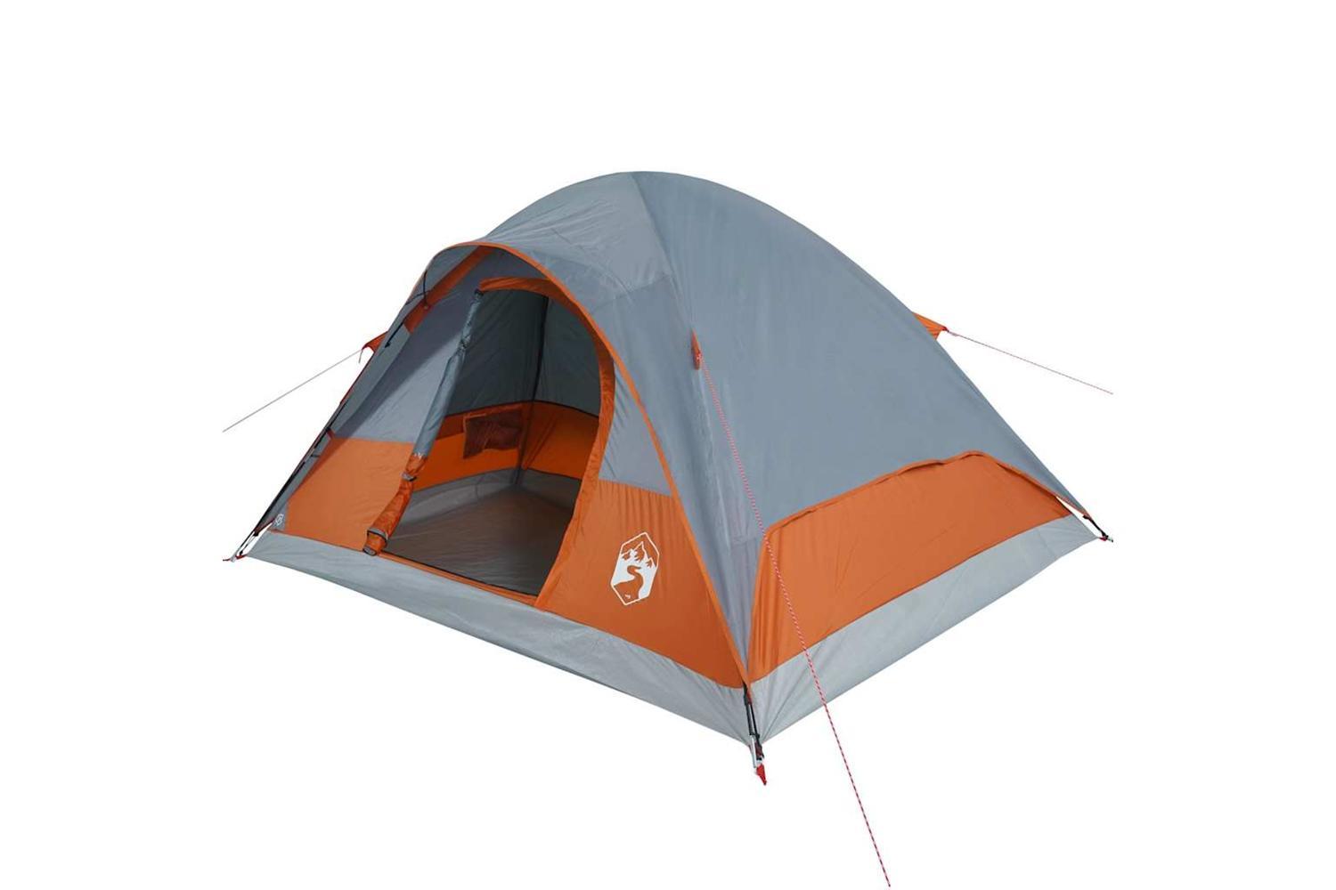 Vidaxl Family Tent Dome 6-person Orange Waterproof-5