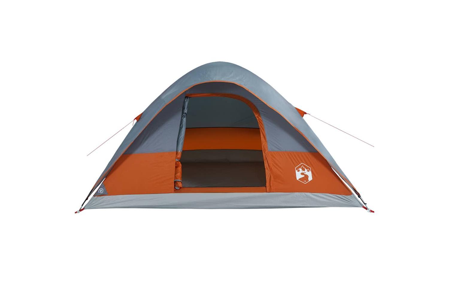 Vidaxl Family Tent Dome 6-person Orange Waterproof-7