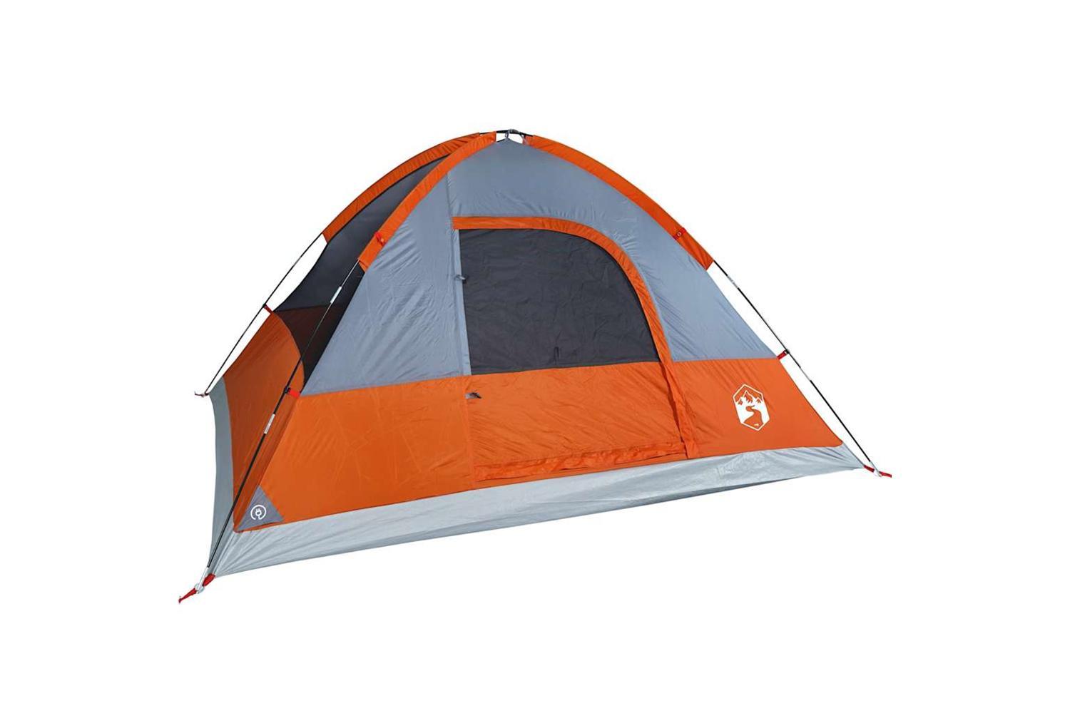 Vidaxl Family Tent Dome 6-person Orange Waterproof-8