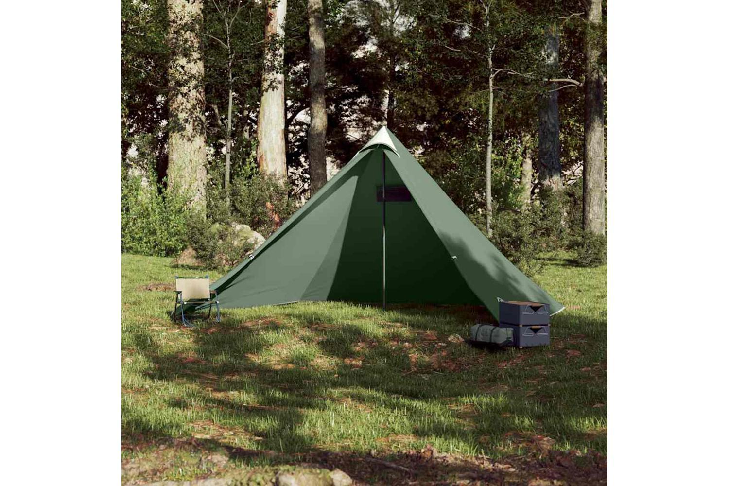 Vidaxl Family Tent Tipi 7-person Green Waterproof-3