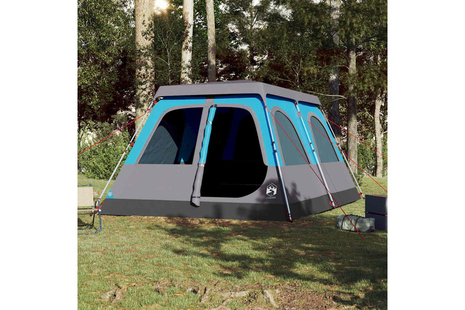 Vidaxl Family Tent Dome 10-person Blue Quick Release-3