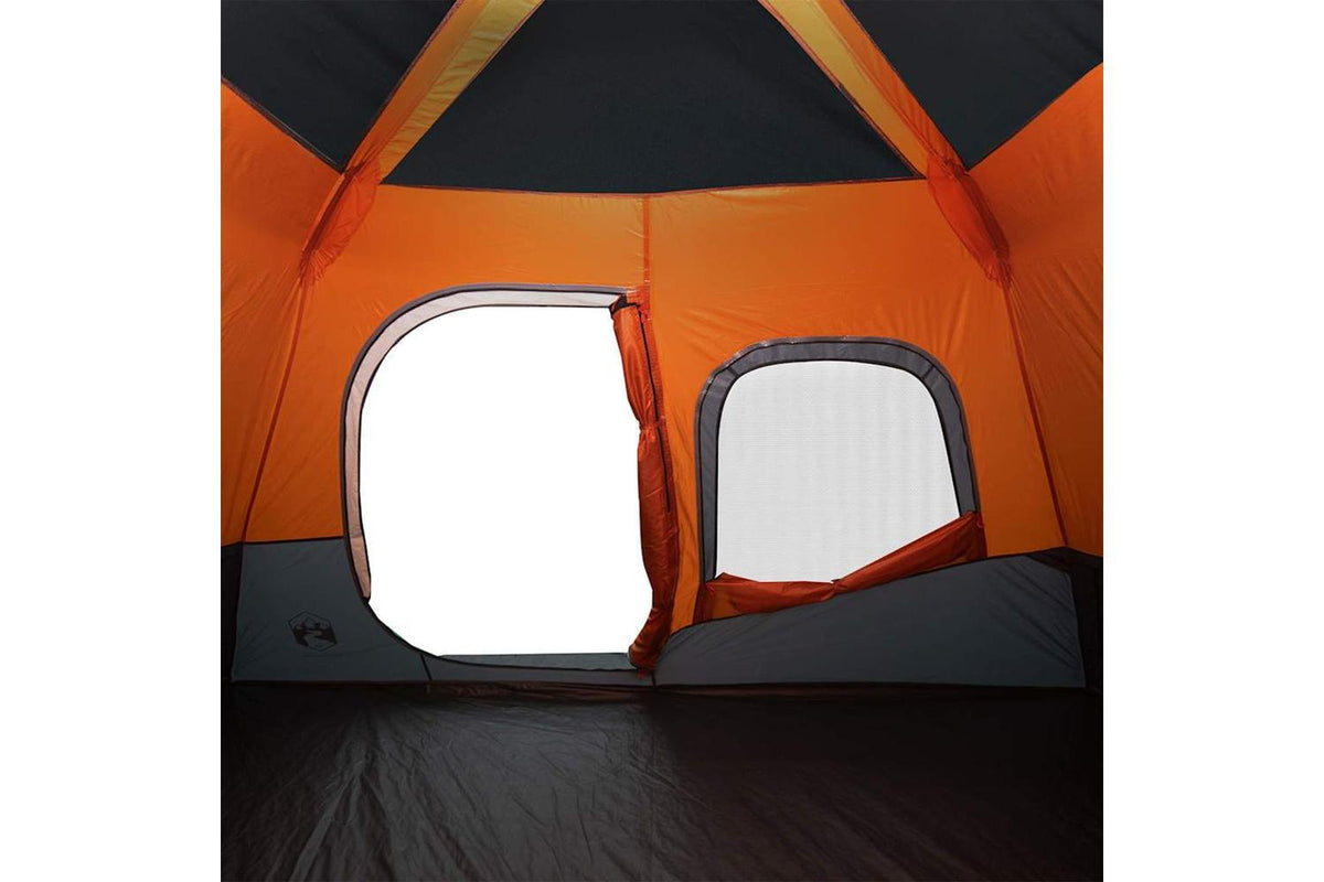 Vidaxl Family Tent 6-person Grey And Orange Quick Release Waterproof-10