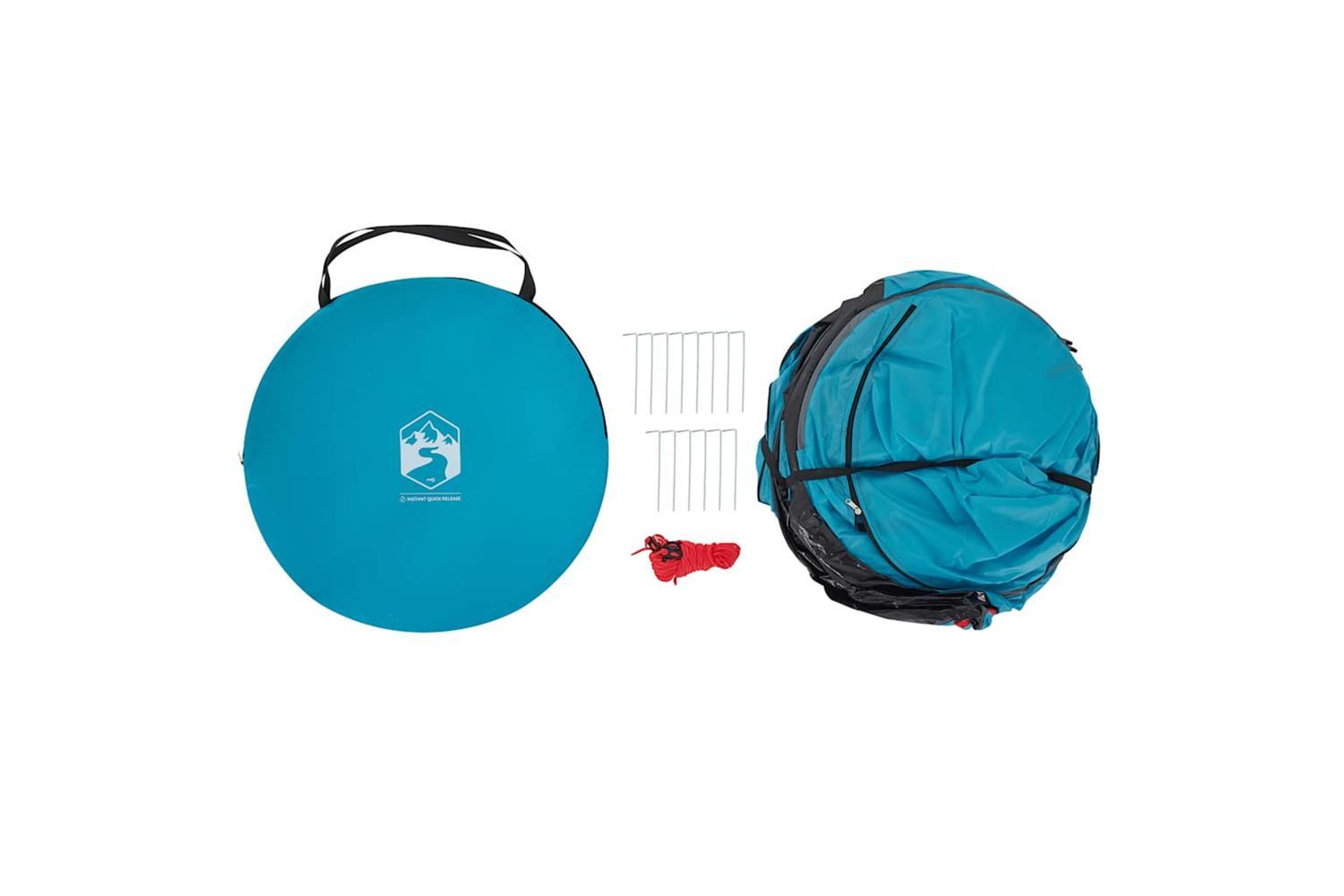 Vidaxl Privacy Tent Blue Pop-up Waterproof-8