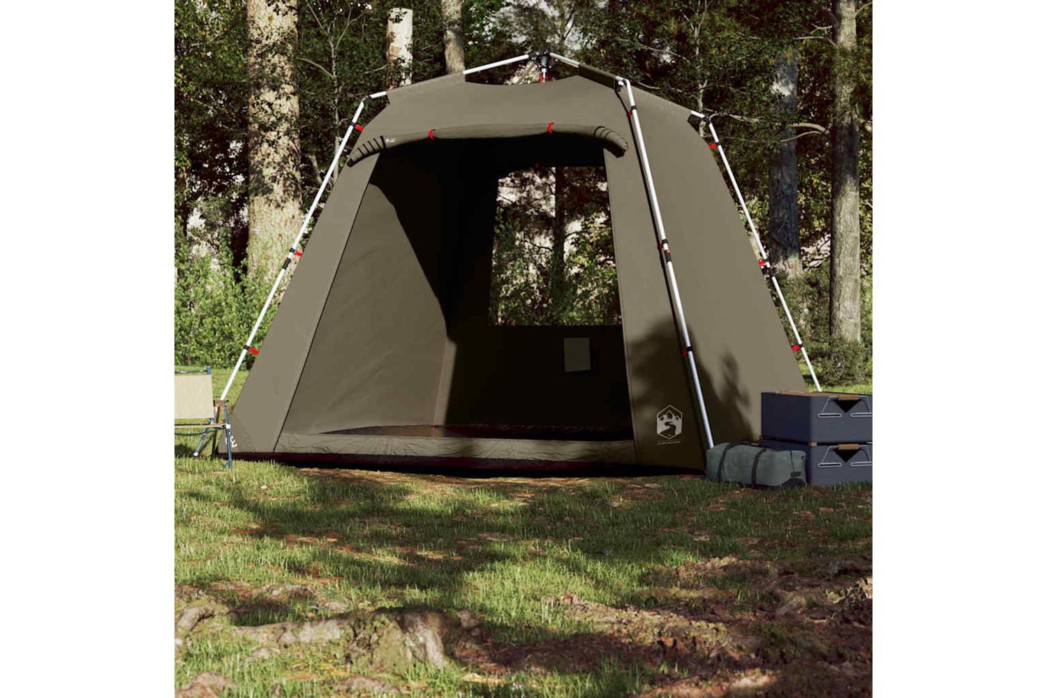 Vidaxl Fishing Tent 4-person Olive Green Quick Release-3