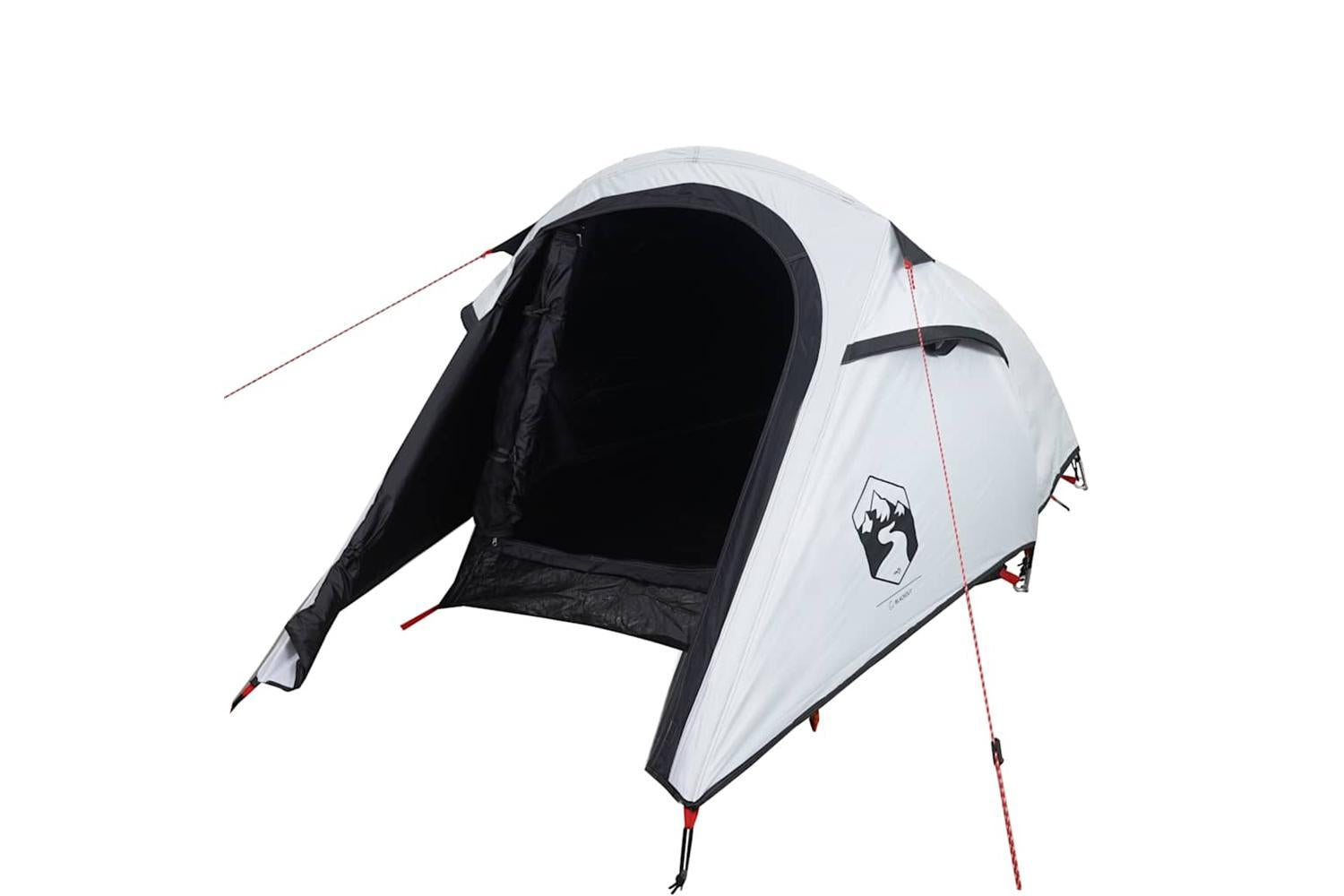 Vidaxl Camping Tent Tunnel 3-person White Blackout Fabric Waterproof-2