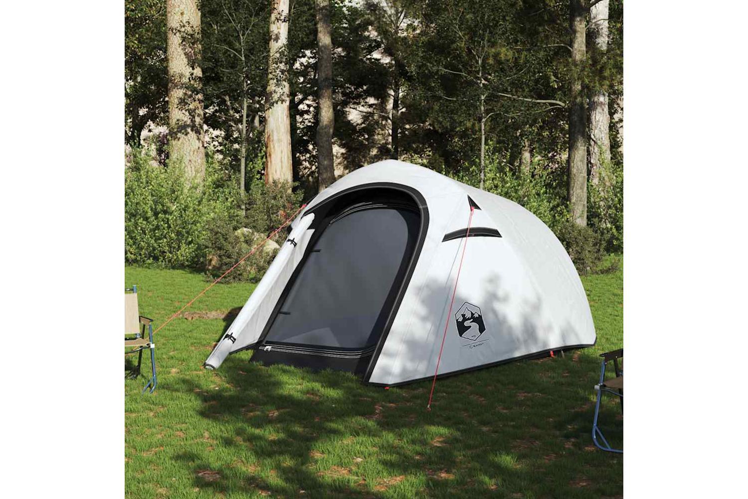 Vidaxl Camping Tent Tunnel 3-person White Blackout Fabric Waterproof-3