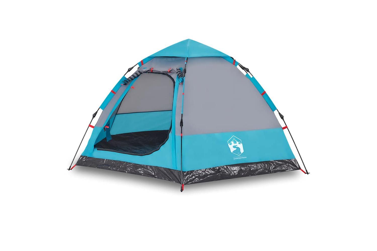 Vidaxl Camping Tent Cabin 4-person Blue Quick Release-2