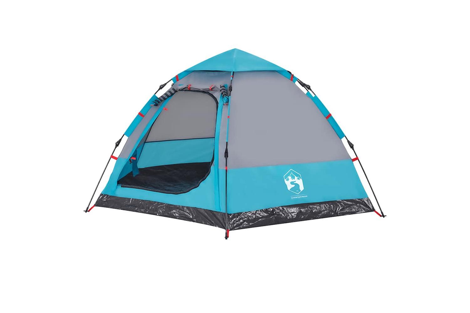 Vidaxl Camping Tent Cabin 4-person Blue Quick Release-4