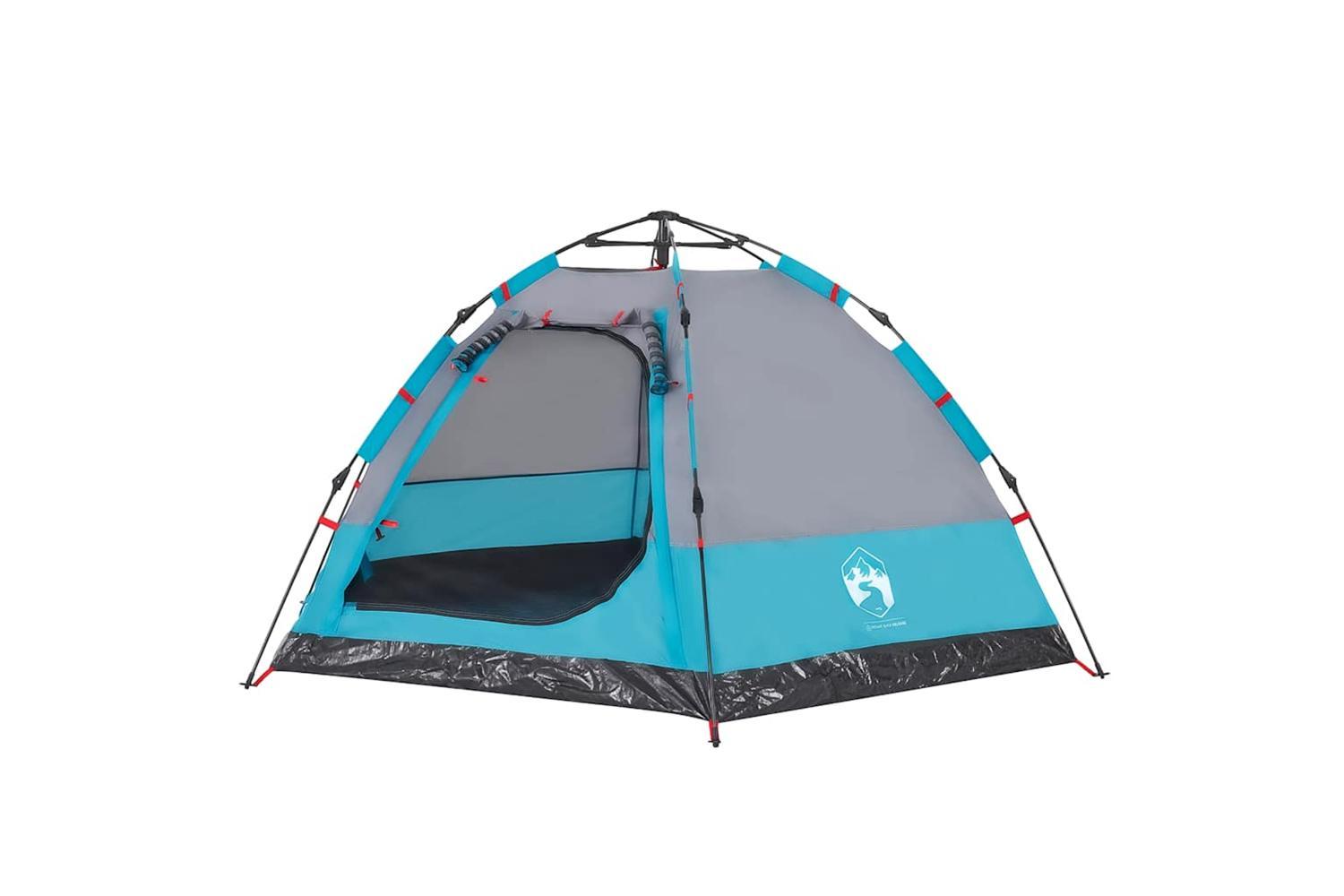 Vidaxl Camping Tent Cabin 4-person Blue Quick Release-5
