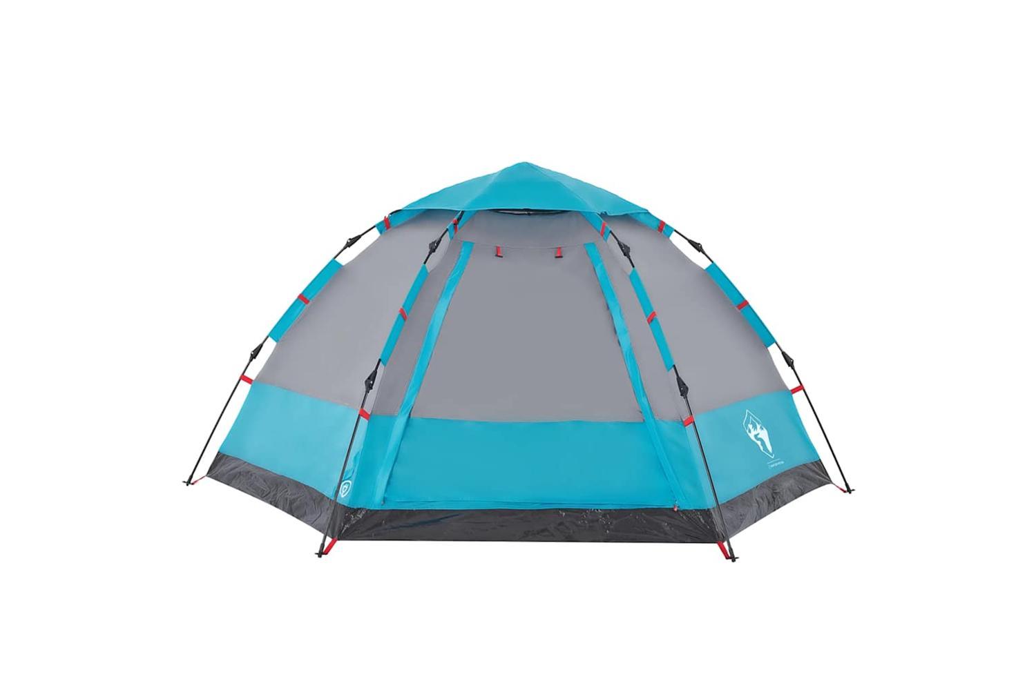 Vidaxl Camping Tent Cabin 4-person Blue Quick Release-6