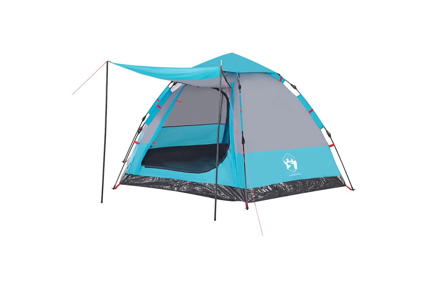 Vidaxl Camping Tent Cabin 4-person Blue Quick Release-7