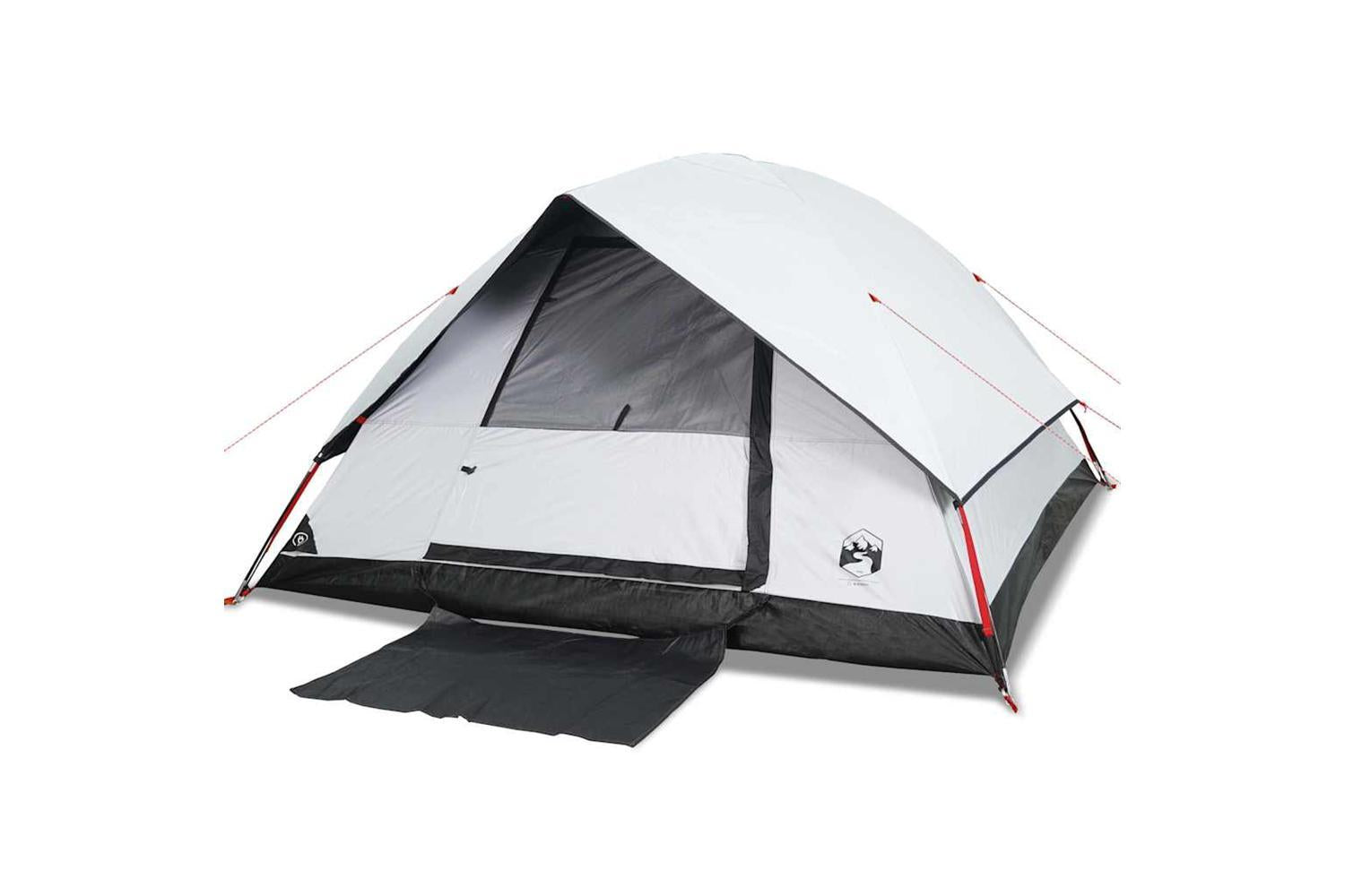 Vidaxl Family Tent Dome 6-person White Blackout Fabric Waterproof-2