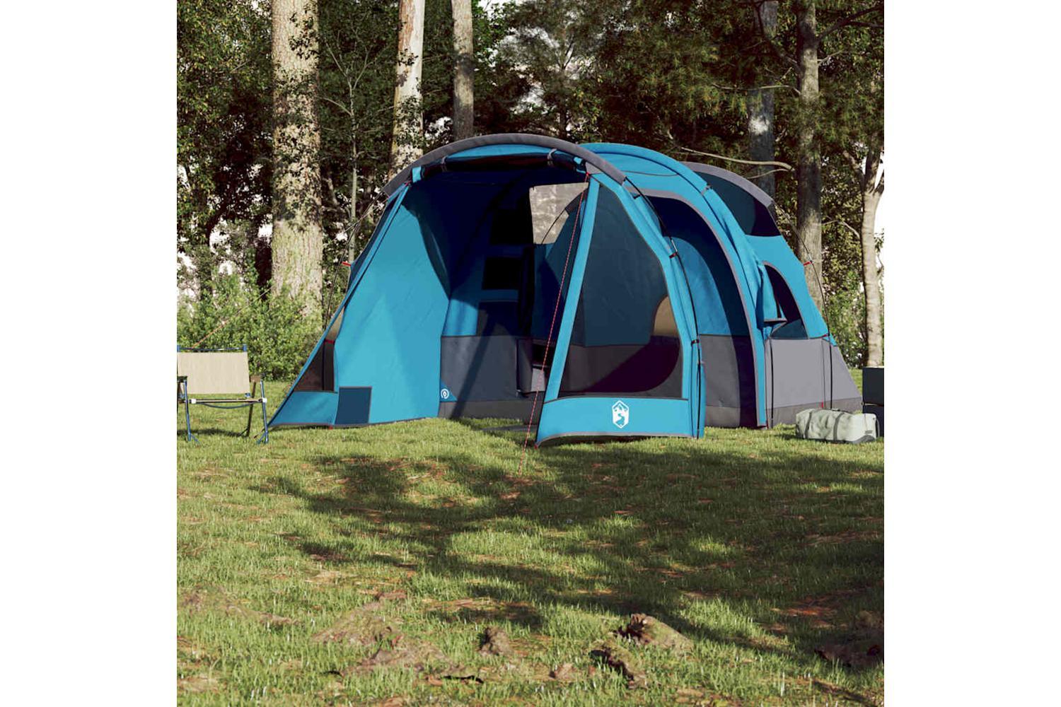 Vidaxl Camping Tent Tunnel 4-person Blue Waterproof-4