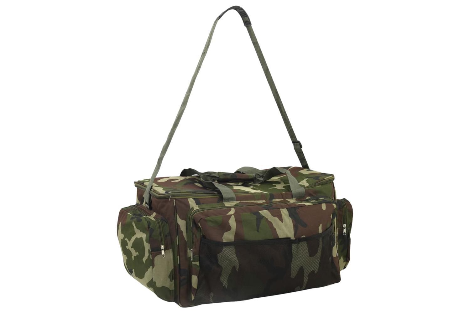 Vidaxl Fishing Bag Waterproof Green Camouflage Oxford Fabric-2