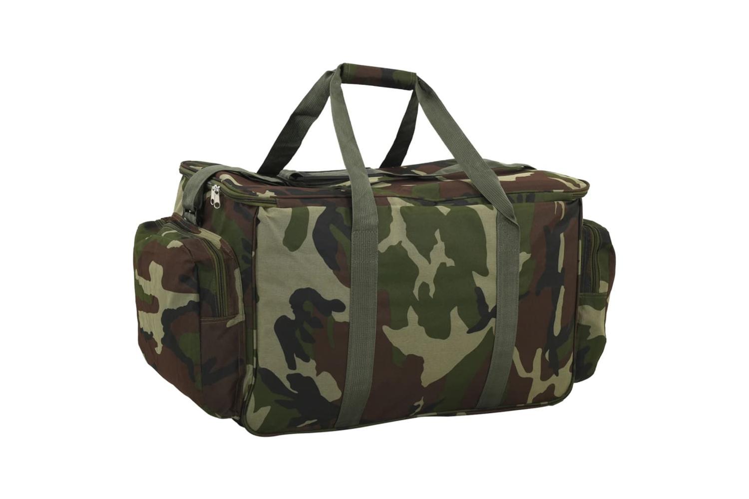 Vidaxl Fishing Bag Waterproof Green Camouflage Oxford Fabric-6