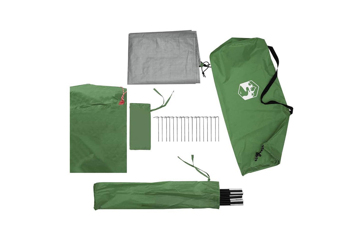 Vidaxl Family Tent Cabin 10-person Green Waterproof-10