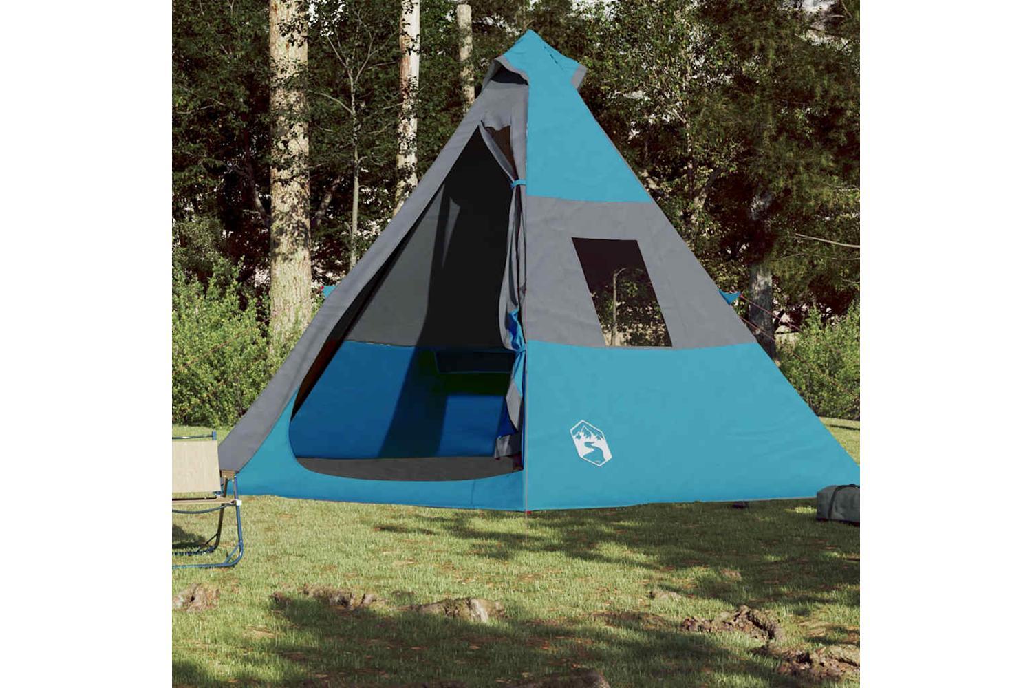 Vidaxl Camping Tent Tipi 7-person Blue Waterproof-3