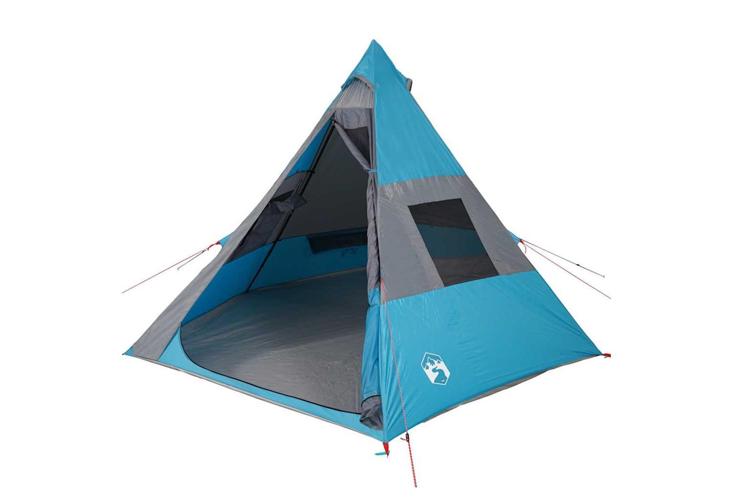 Vidaxl Camping Tent Tipi 7-person Blue Waterproof-4