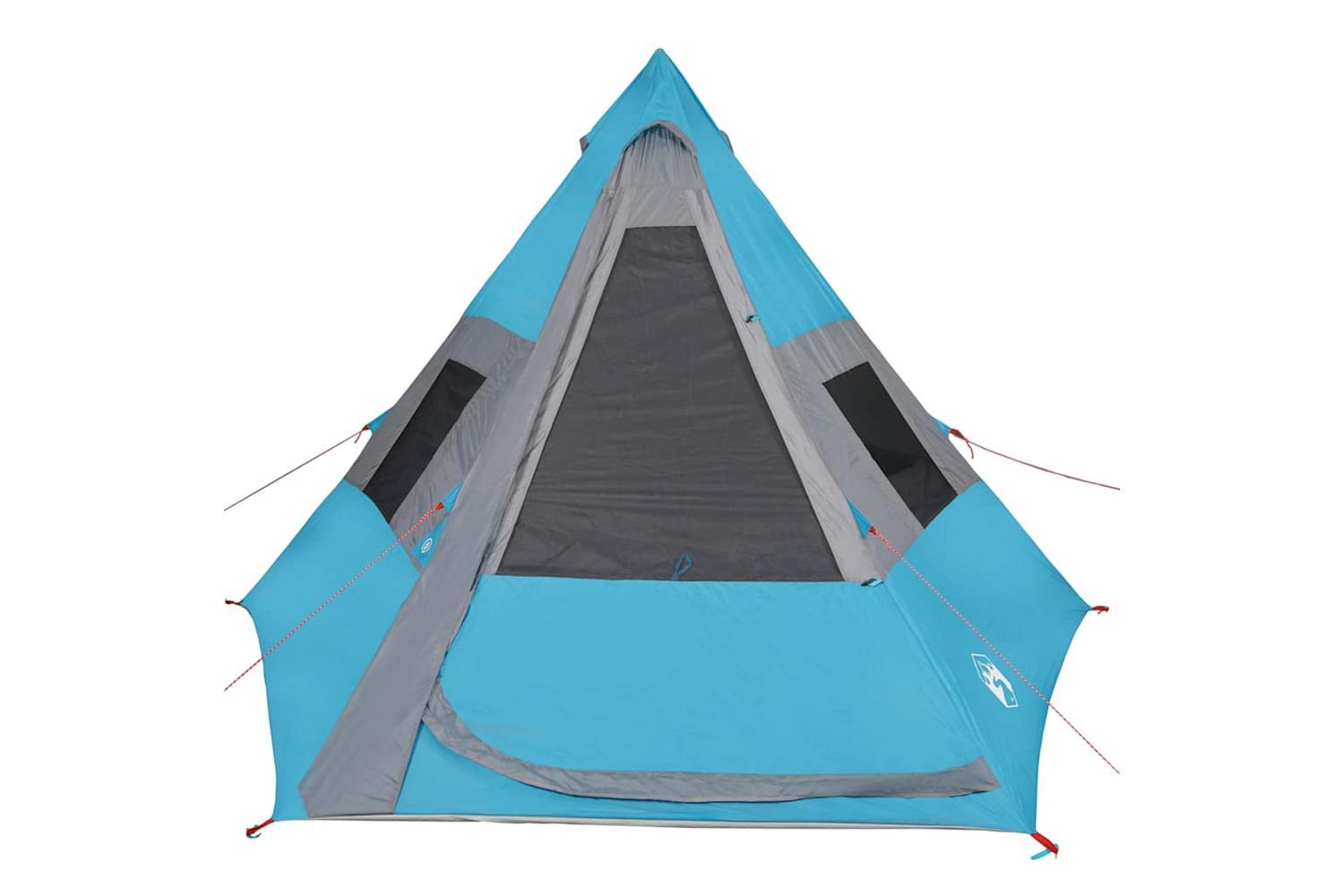 Vidaxl Camping Tent Tipi 7-person Blue Waterproof-7