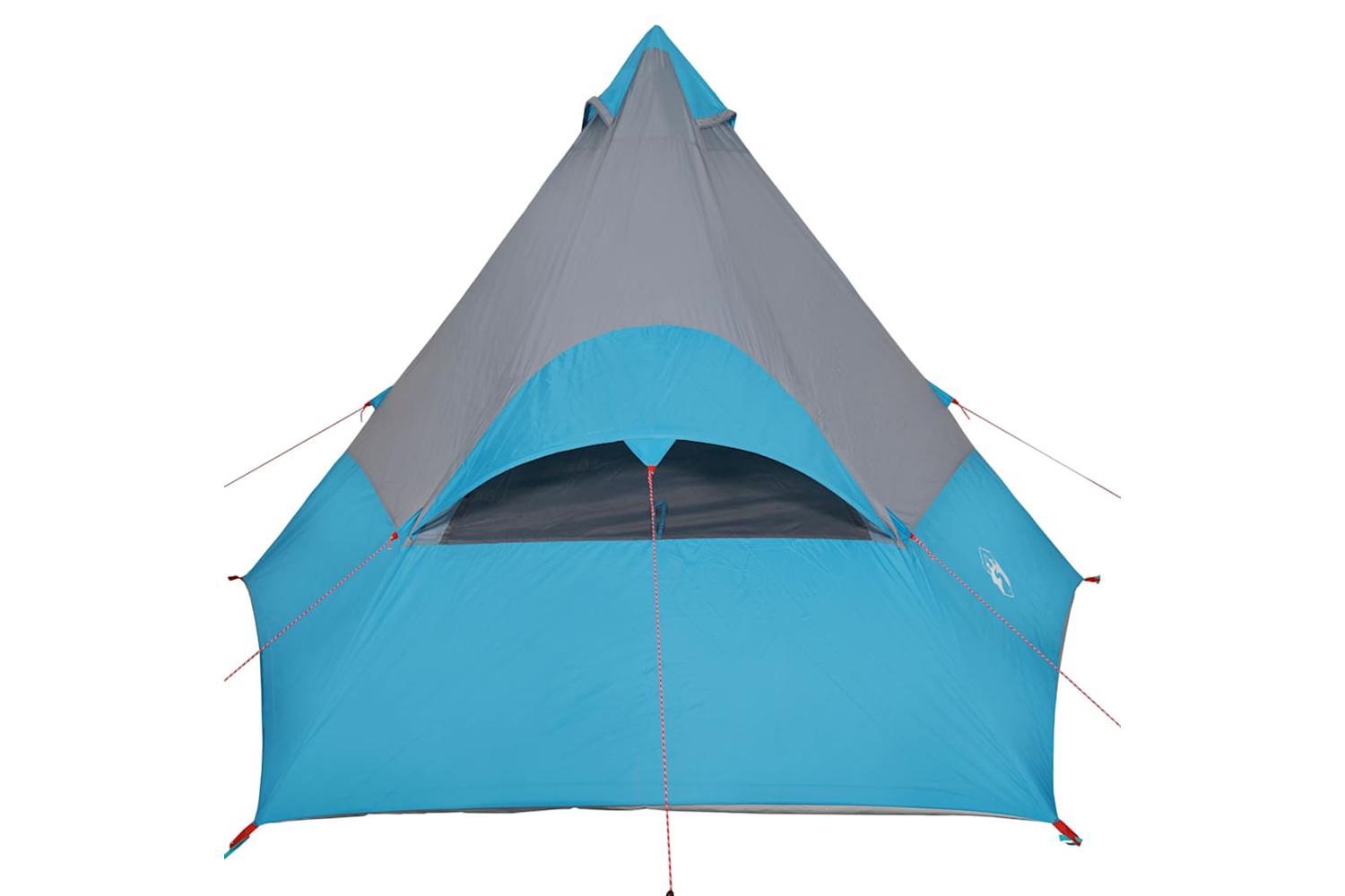 Vidaxl Camping Tent Tipi 7-person Blue Waterproof-9