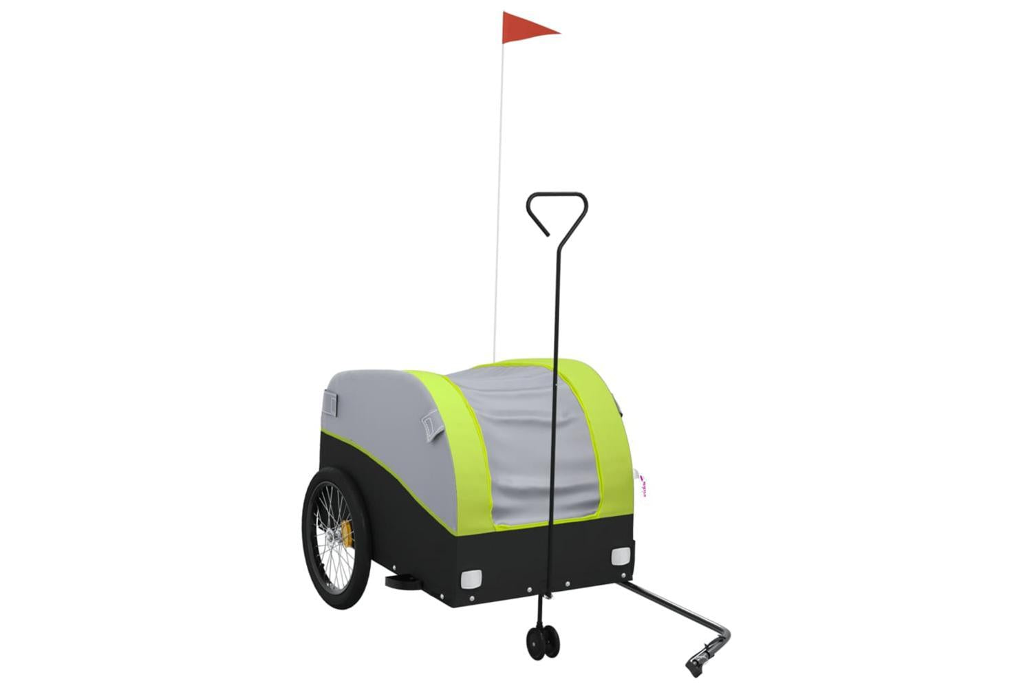 Vidaxl Bike Trailer Black And Green 45 Kg Iron
